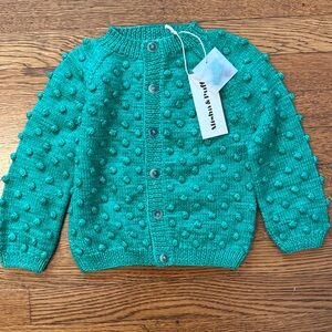 Misha and Puff Popcorn Cardigan NWT